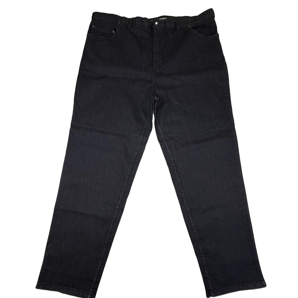 NEW HB Continuous Comfort Stretch Denim Men's Jeans 50x34 Black Big & Tall NWT